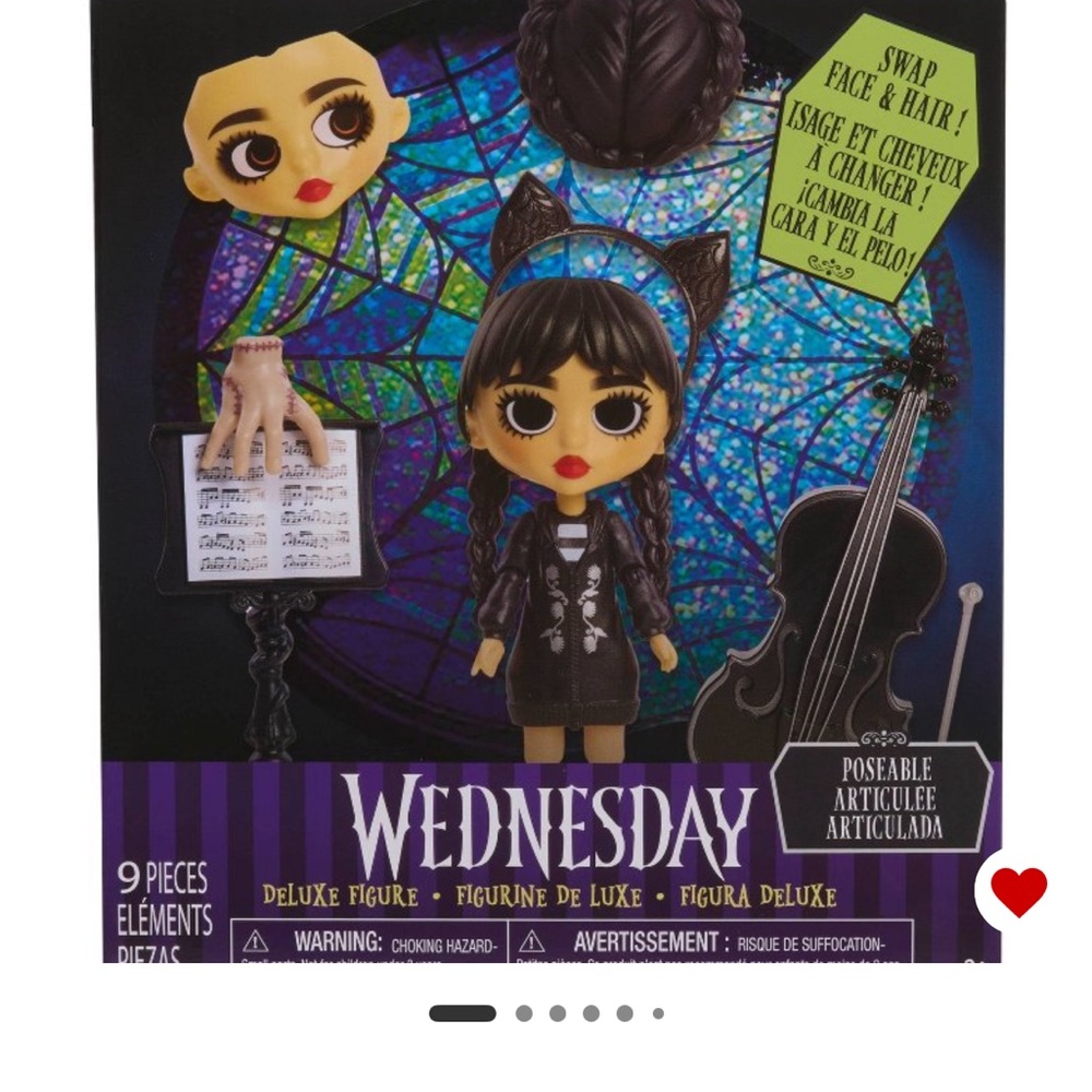 Wednesday Addams Deluxe Poseable Figure 9 Pieces NWT